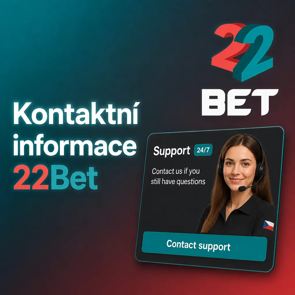 Kontaktní informace 22Bet – živý chat, e-mail a podpora pro sázky, kasino a platby