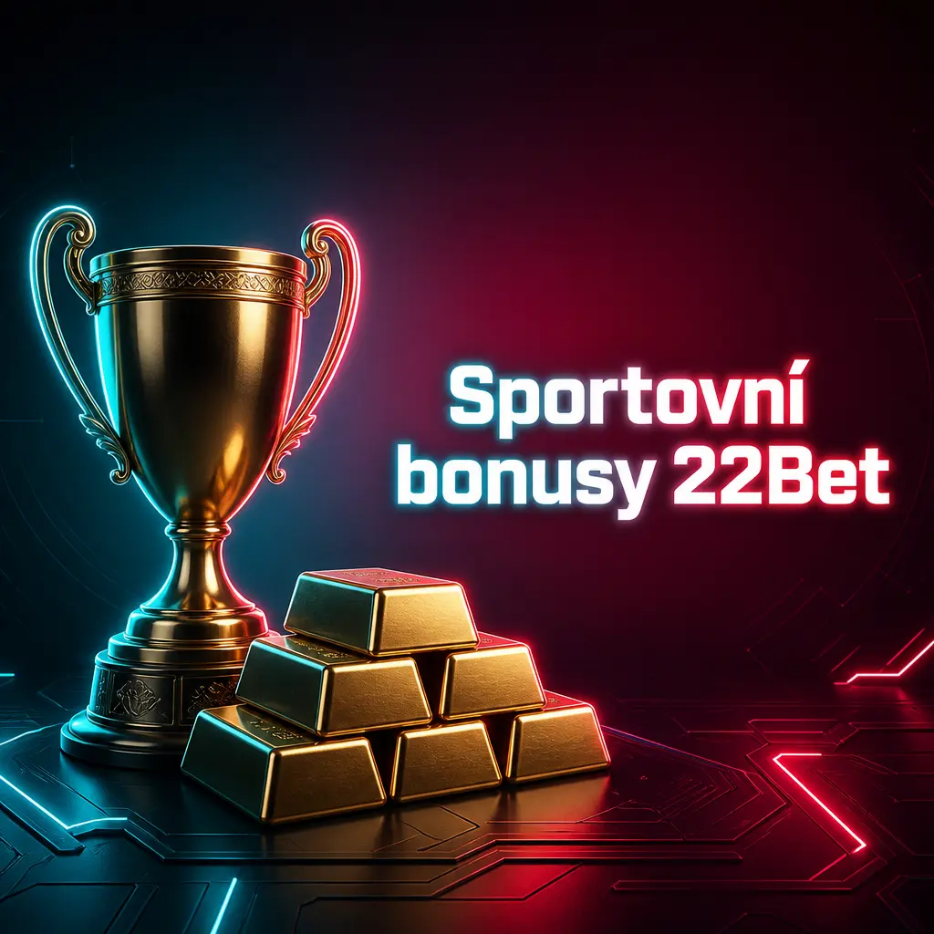 Sportovní bonusy 22Bet: uvítací bonus, navýšený akumulátor, vrácení sázky u kriketu a esports i týdenní cashback za live sázky.